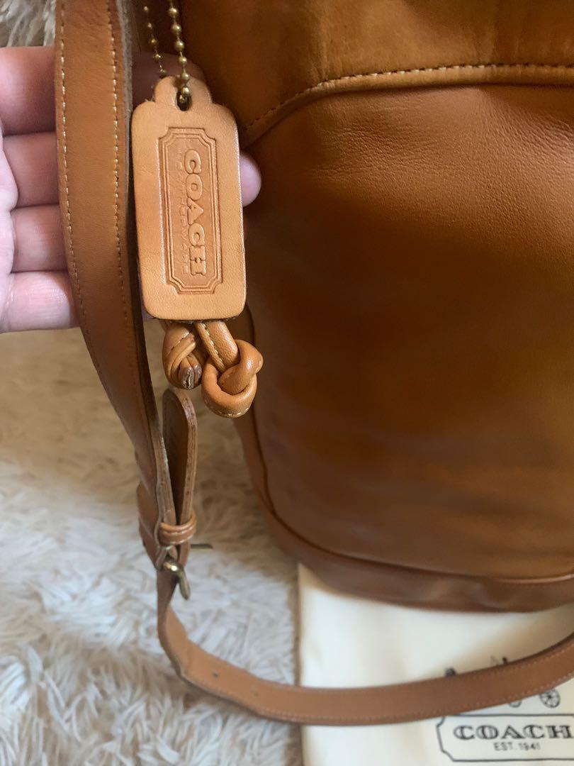 Coach Drawstring Bag in Honey Color Made in the United States of ...