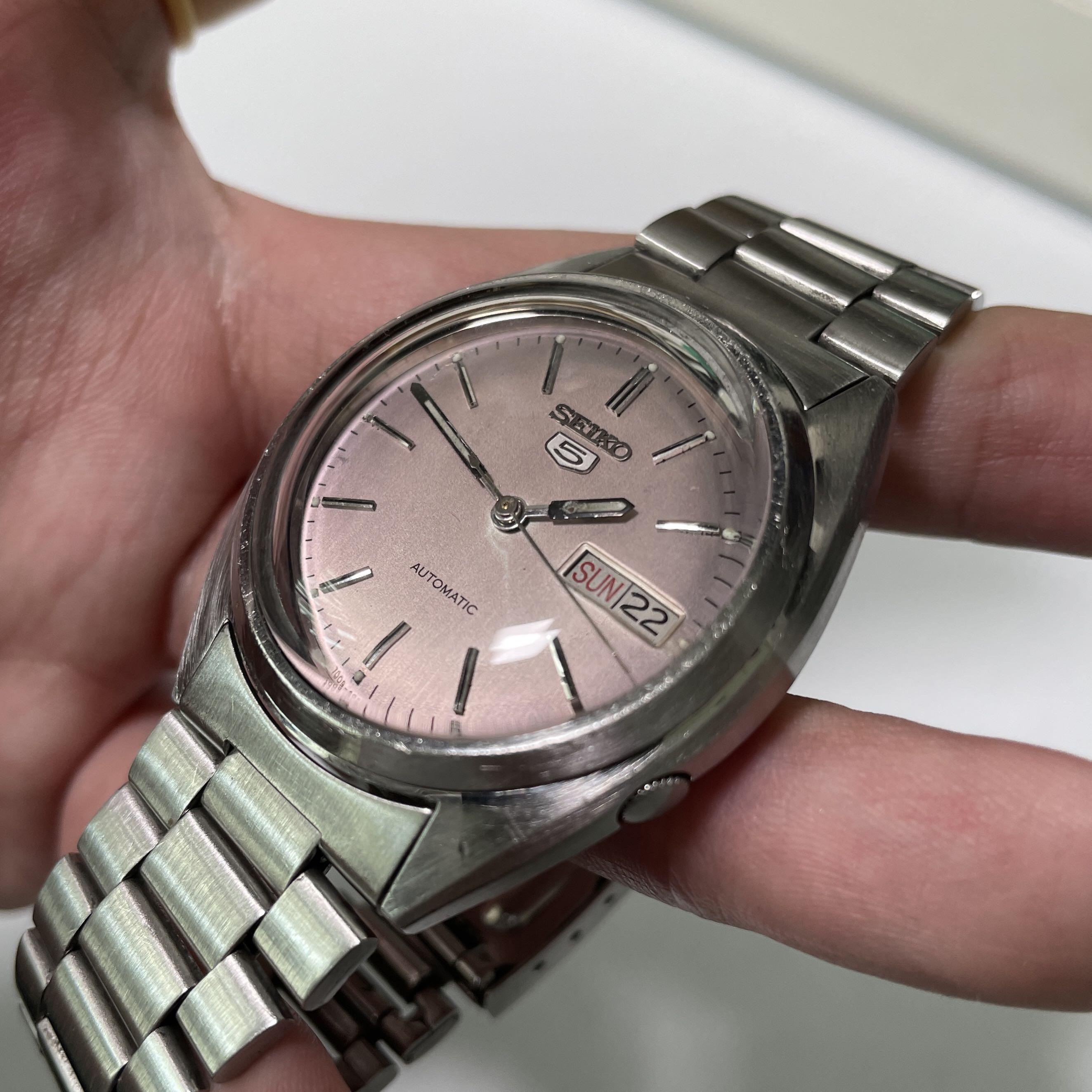 Seiko5 7009 3040 RARE Pink Dial Men s Fashion Watches