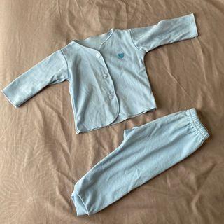 #MulaiLagi Set Baju Celana Lengan Panjang Biru