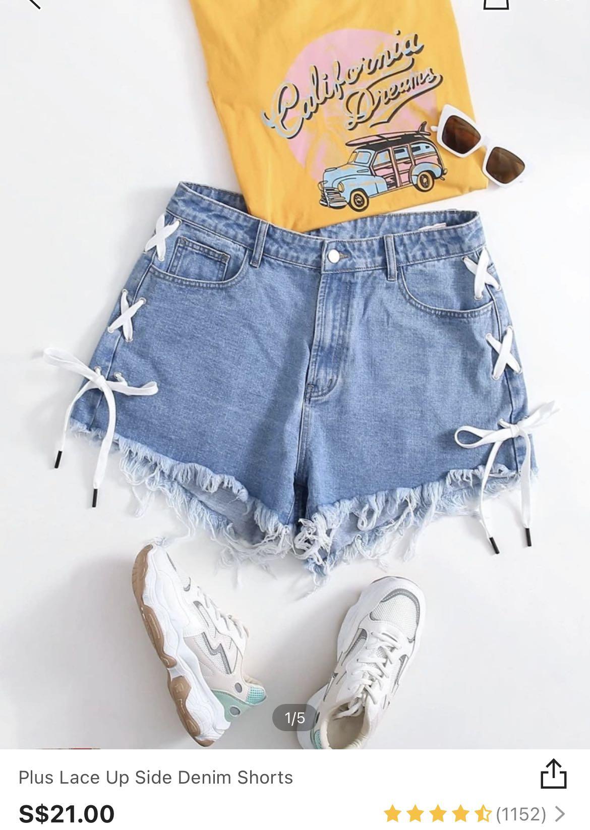 Neon High Waisted Side Lace Up Vintage Shorts – RUNWAYDREAMZ