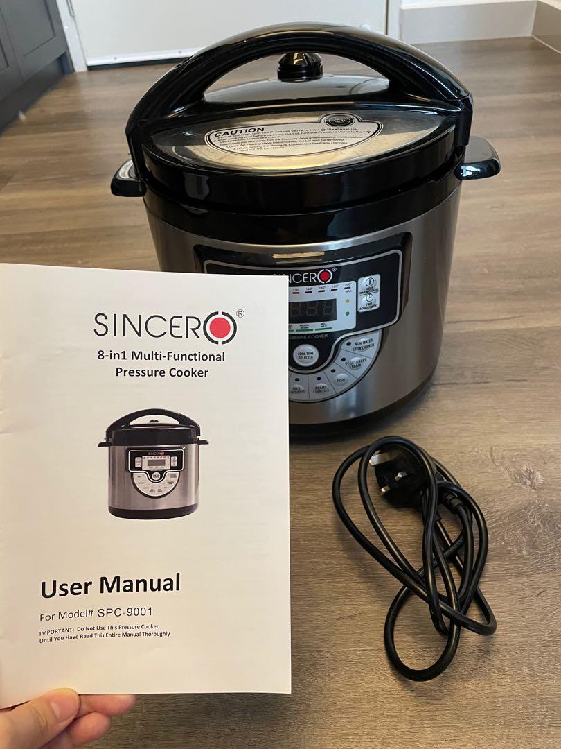 Sincero pressure cooker user manual hot sale