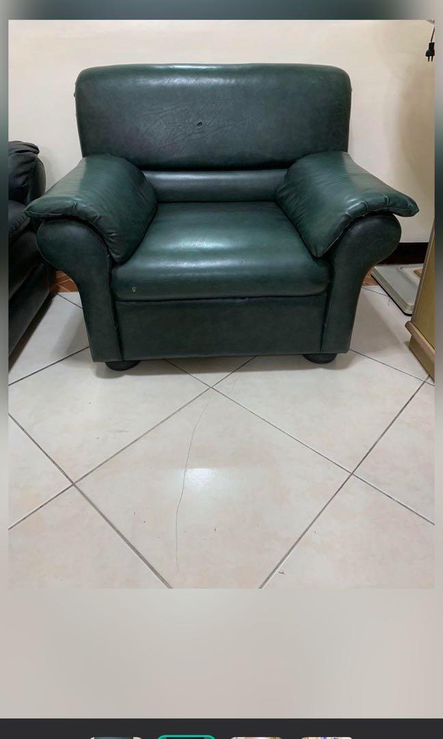 Sofa (German Leather), Furniture & Home Living, Furniture, Sofas on