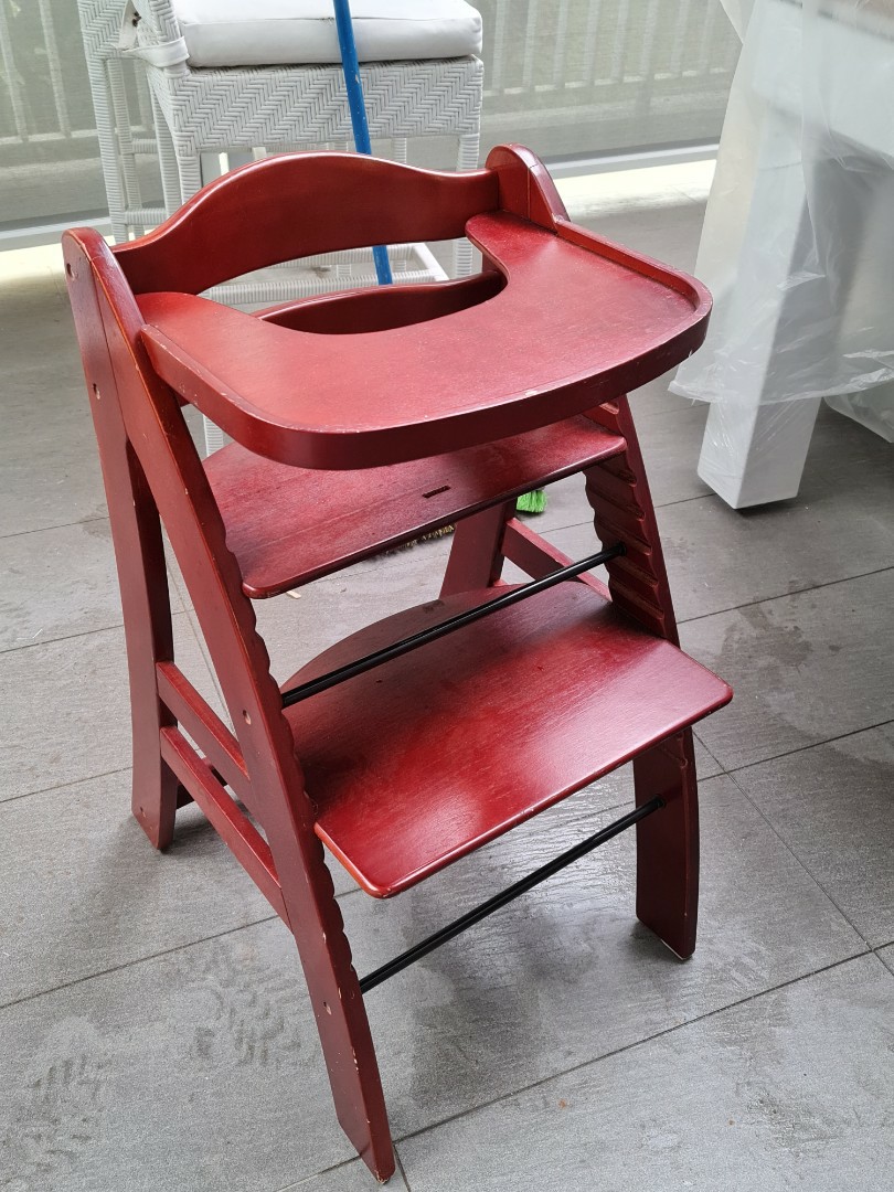 Solid wood high chair, Babies & Kids, Nursing & Feeding, Baby High