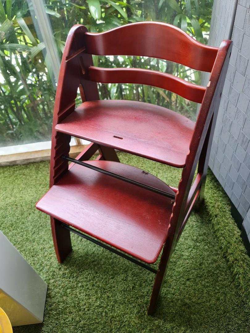 Solid wood high chair, Babies & Kids, Nursing & Feeding, Baby High