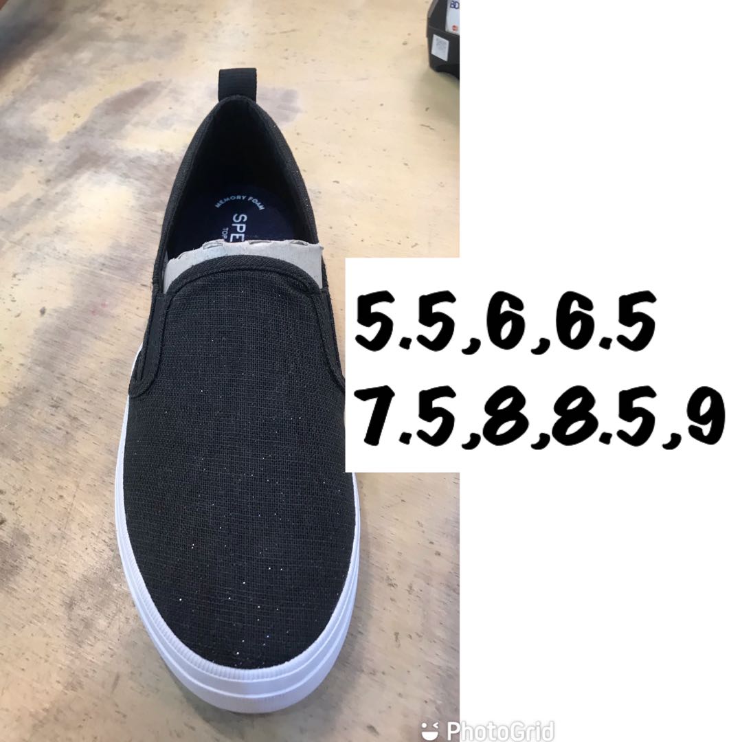 Sperry black slip on sneakers new arrivals