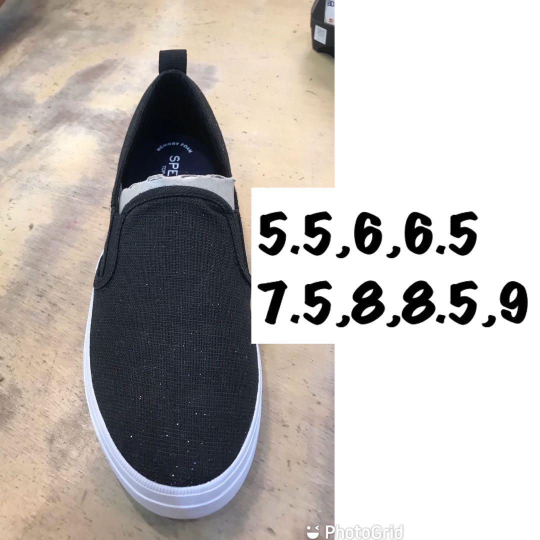 Sperry Black Slip ONs Womens