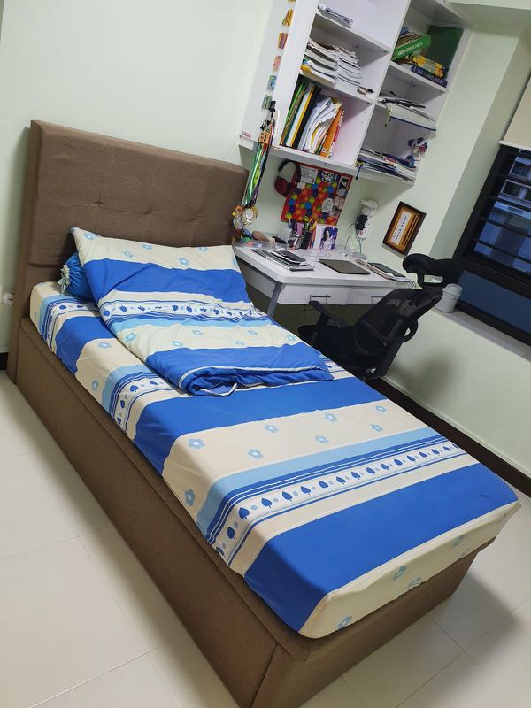 Home Living Super Single Bed Frame and Bed sale, Furniture, Beds