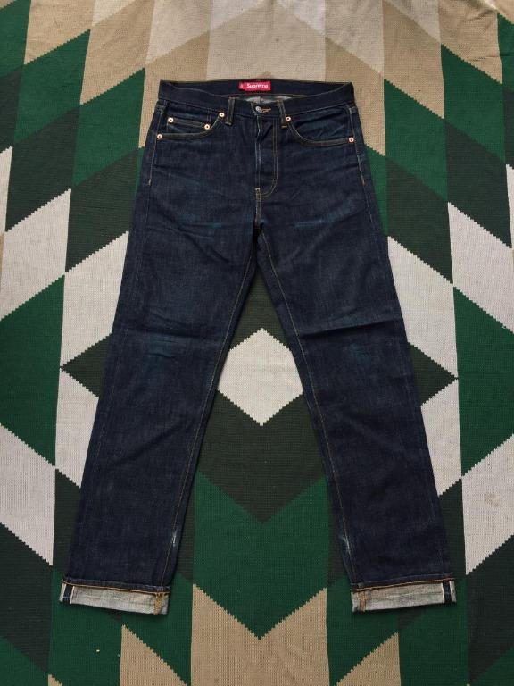 Supreme Selvedge Rigid Denim Pants Original Jeans Redline