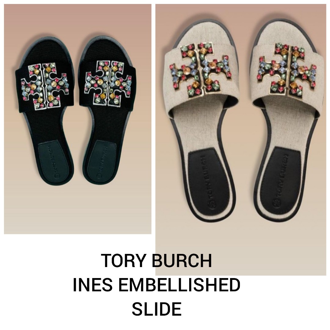 Tory burch ines embellished slides deals
