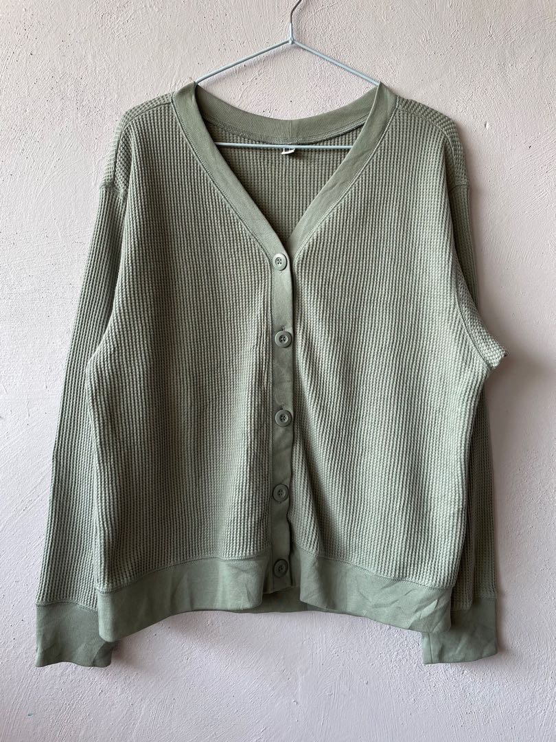 Uniqlo waffle cardigan shop