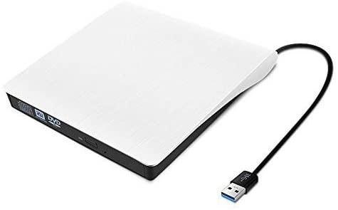 Usb 3 0 External Dvd Drive By Paragala Ultra Slim Portable External Cd Drive Cd Dvd Burner Reader Writer Player With Built In Cable Excellent Optical Drive For Laptop Notebook And Desktop White Computers Tech