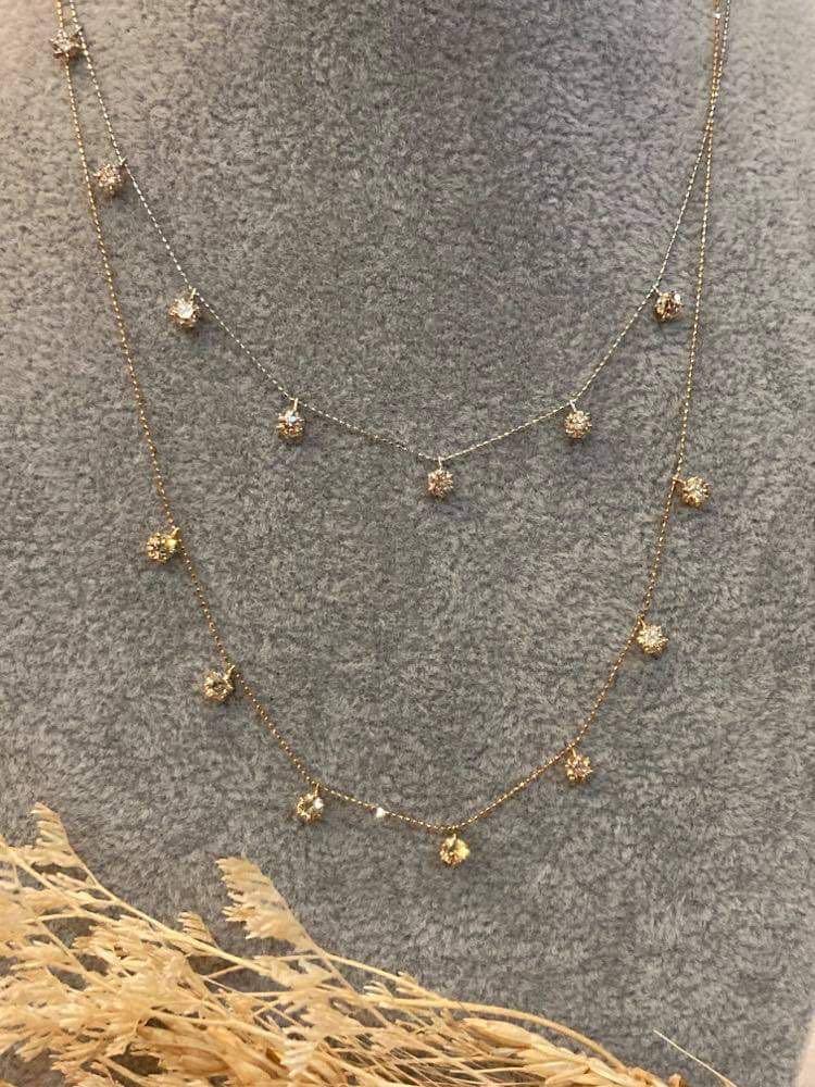 1 carat station diamond necklace in 18K 