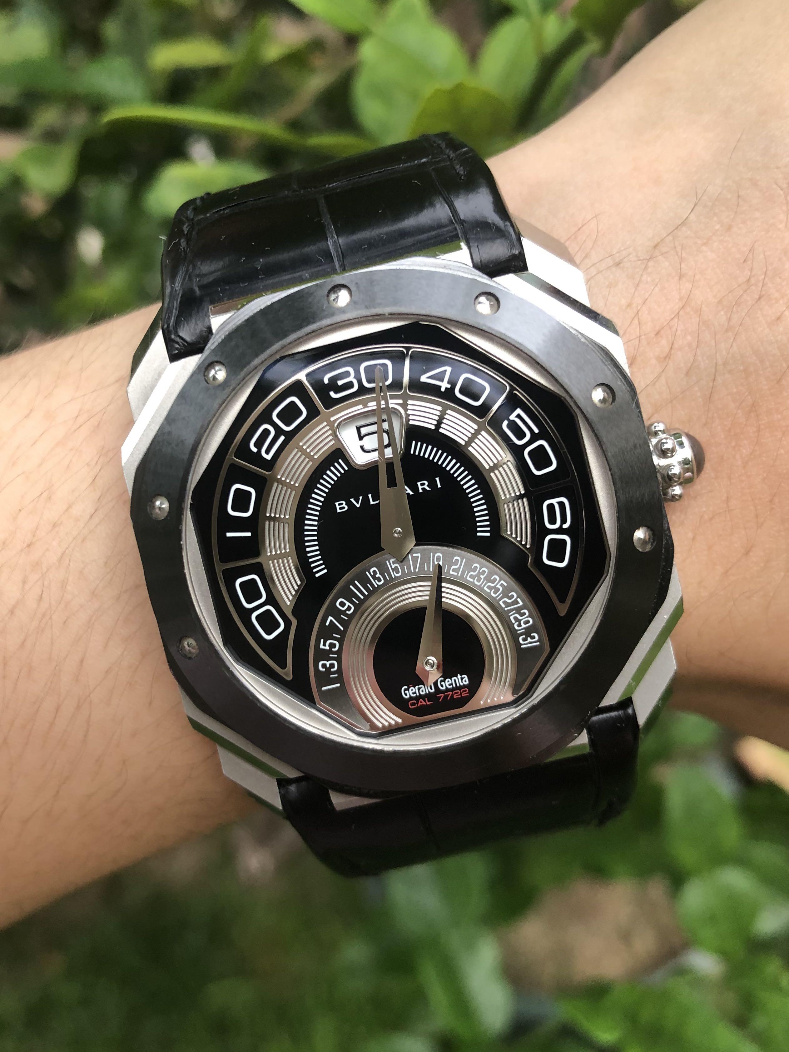 SOLD ] Bvlgari Octo Bi-Retrograde Jumping Hour by Gerald Genta, Luxury,  Watches on Carousell