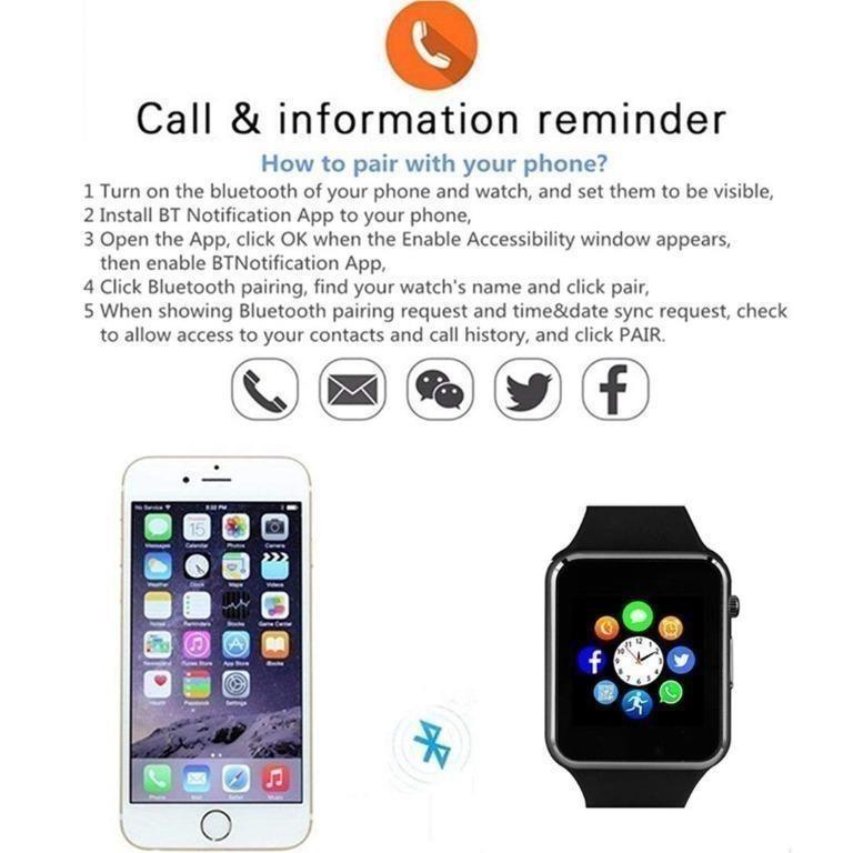 A1095 Amazqi Smart Watch Mobile Phones Gadgets Wearables Smart Watches on Carousell