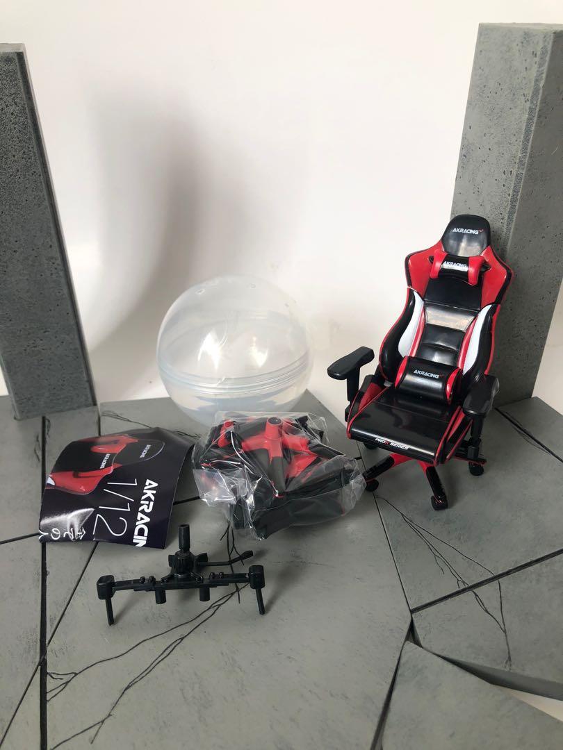 AK Racing Gaming Chair Gashapon 1 12 Scale Red Hobbies Toys