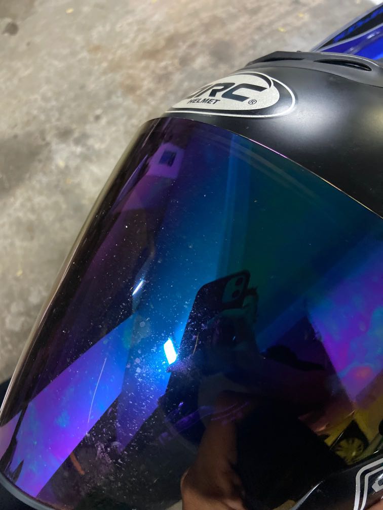 Arc ritz rainbow visor, Motorcycles, Motorcycle Apparel on Carousell