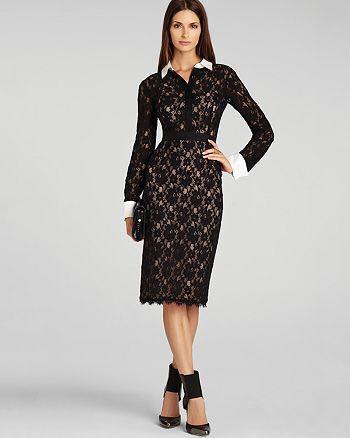Bcbg black lace dress discount