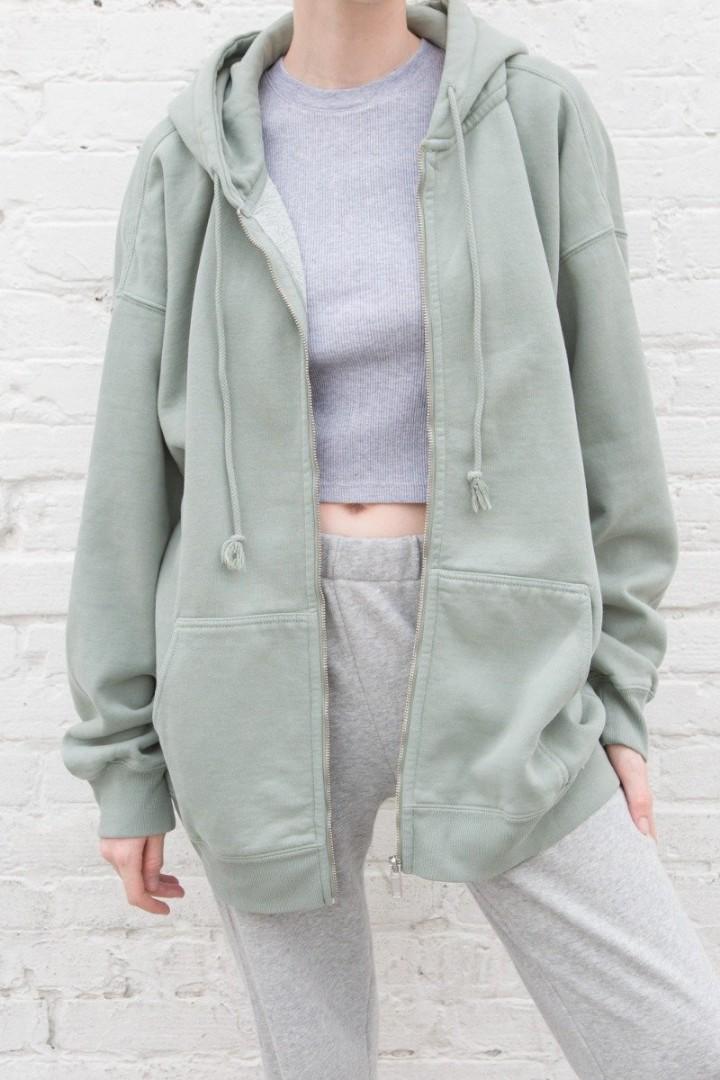 bm carla hoodie sage green, Women's Fashion, Coats, Jackets and