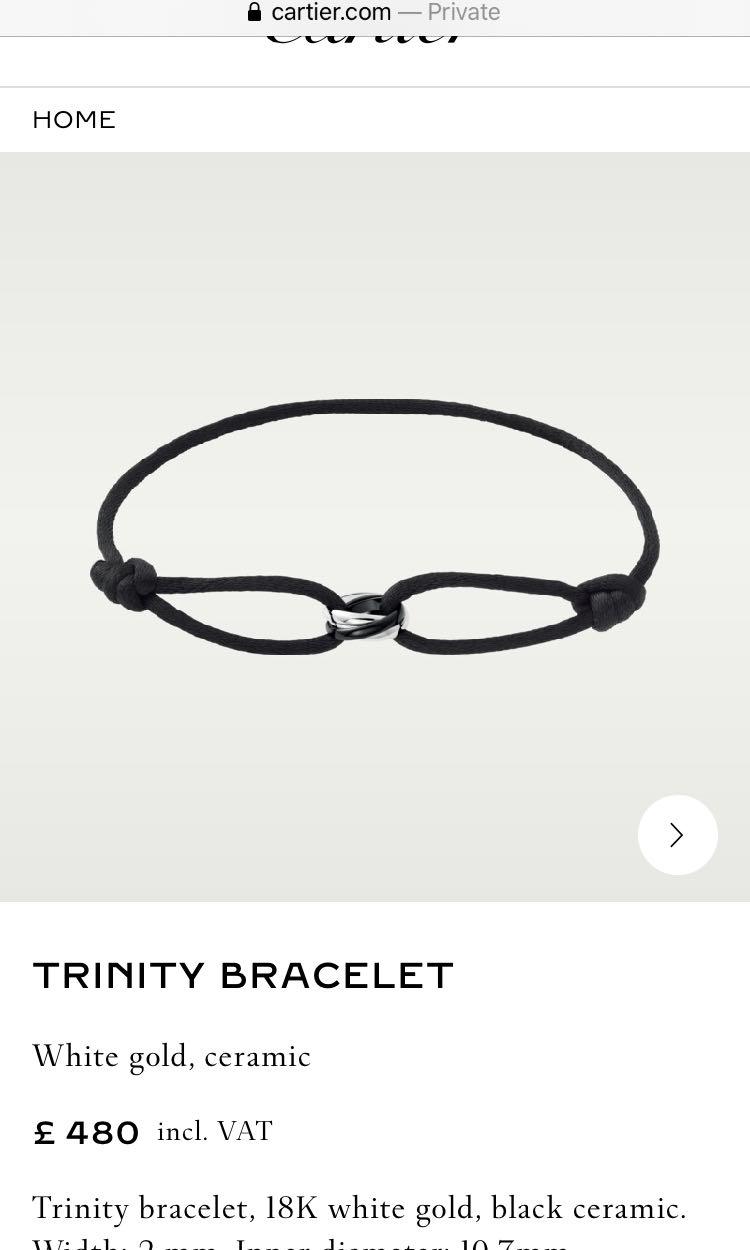 Cartier trinity bracelet white sales gold ceramic