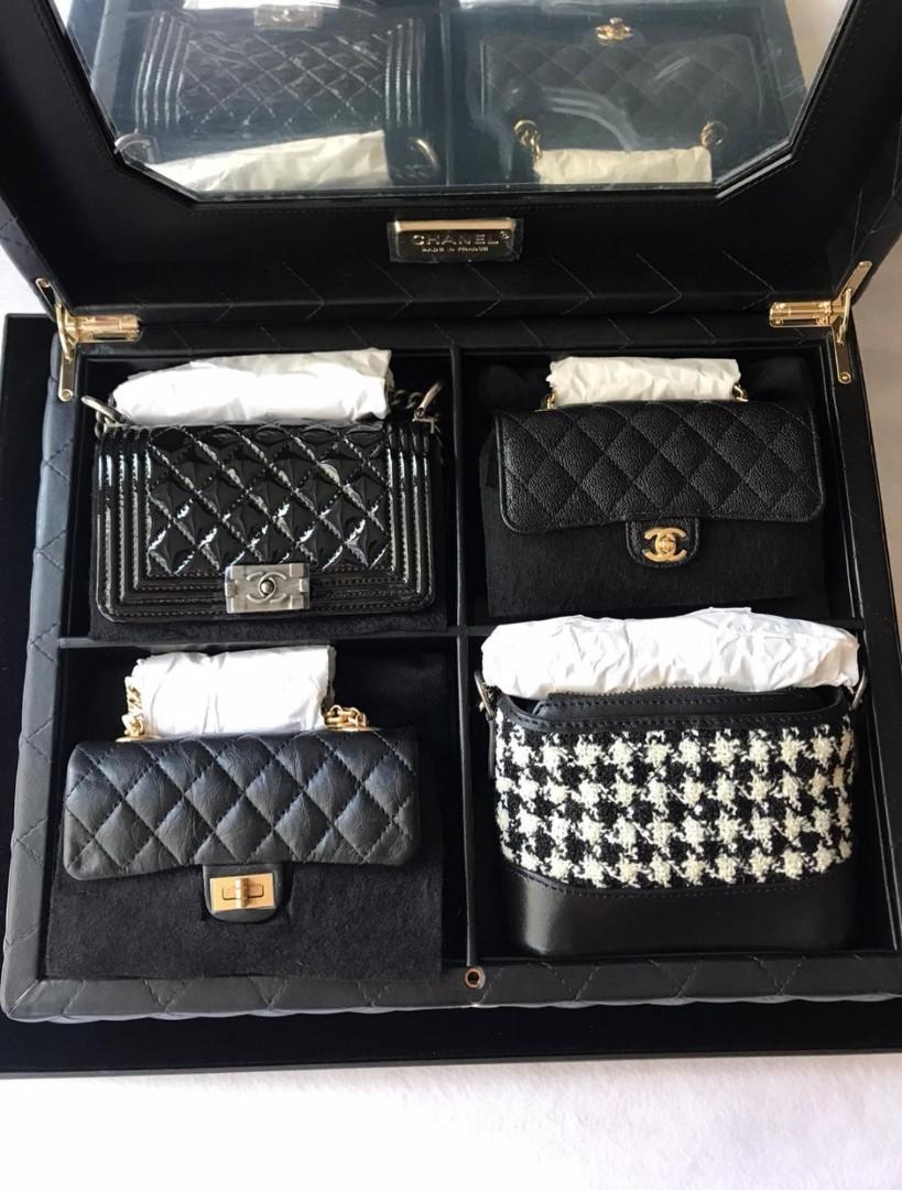 Chanel mini bags set with jewellery box limited edition