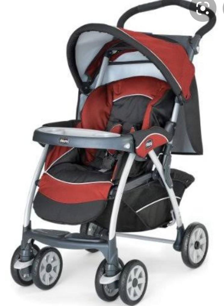 Chicco stroller online red and grey