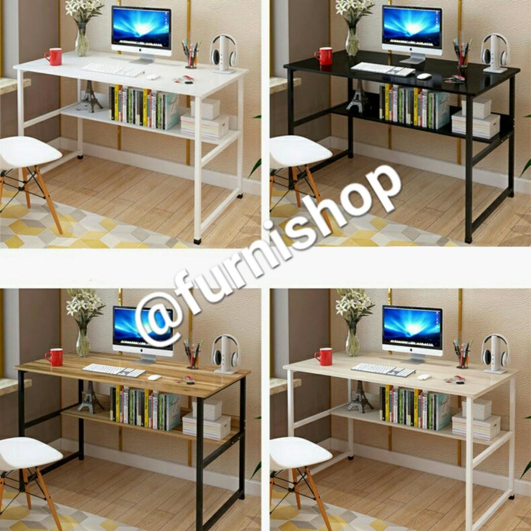Free Delivery Cheap Budget Study Table with Low Rack, Furniture & Home
