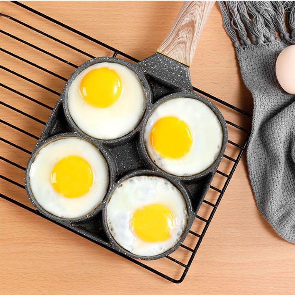 Fried Egg Burger Machine Four Hole Non Stick Flat Bottom Frying Pan ...
