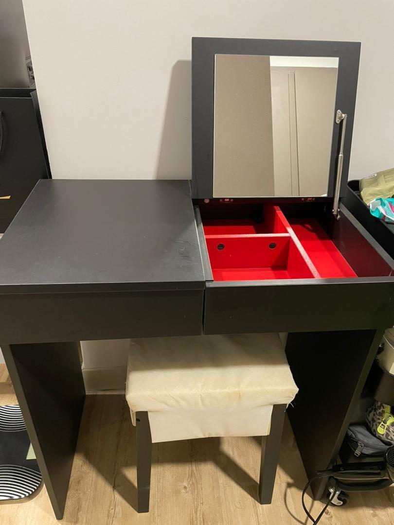 Ikea Brimnes Dressing Table with Chair, Furniture & Home Living
