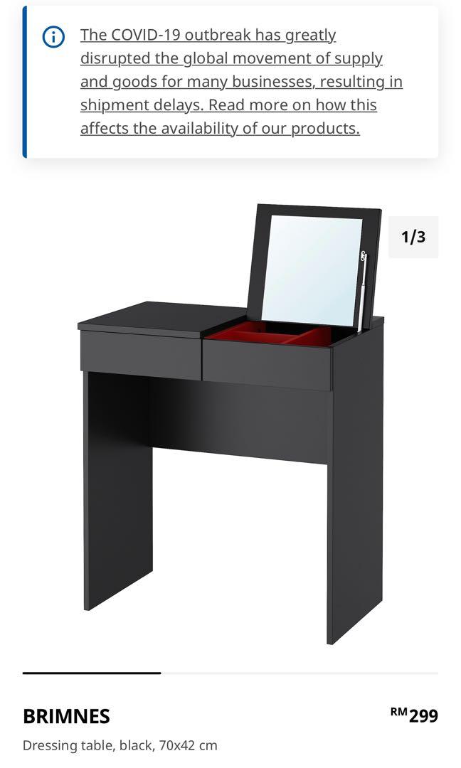 Ikea Brimnes Dressing Table with Chair, Furniture & Home Living