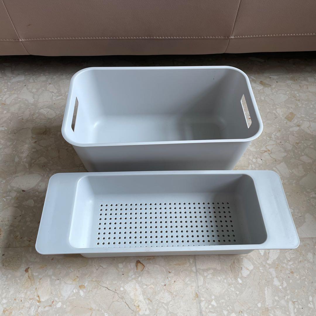 IKEA washing up bowl + corlander in grey (sink divider