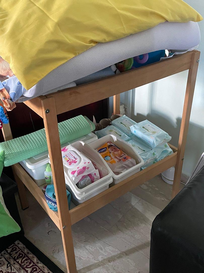 IKEA Sniglar Baby changing table with Skotsam air mat, Babies & Kids
