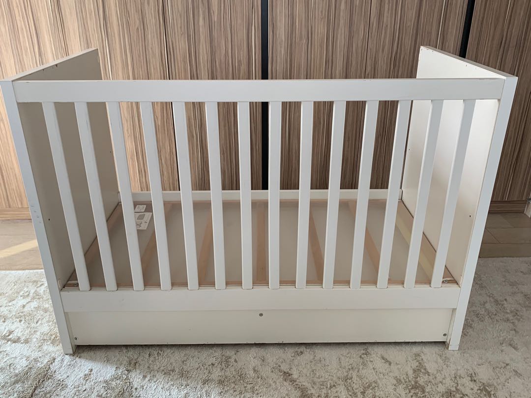 Ikea Stuva Grundlig Cot + Mattress + New drawers, Babies & Kids, Baby