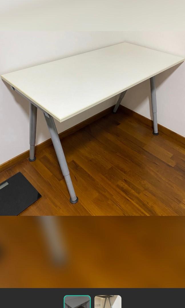 Ikea table adjustable legs, Furniture & Home Living, Furniture, Tables