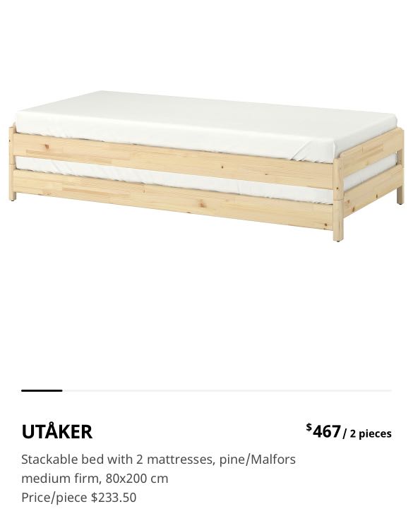 stackable twin bed