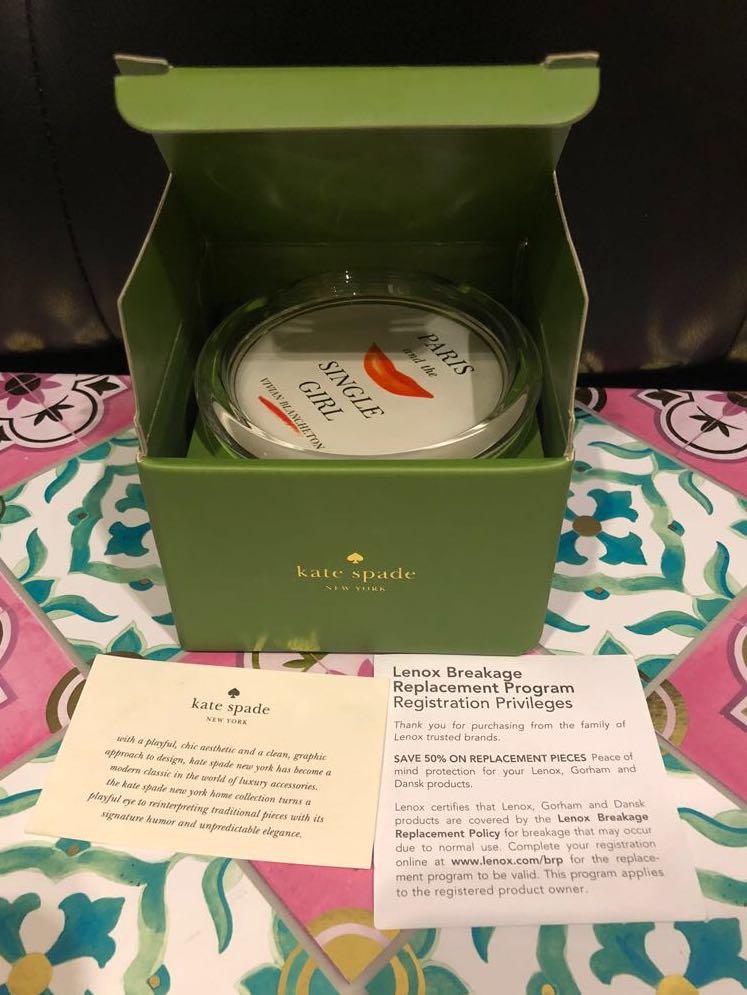 Kate Spade “A Way with Words” Glass Coasters (Set of 4), Furniture & Home  Living, Kitchenware & Tableware, Other Kitchenware & Tableware on Carousell