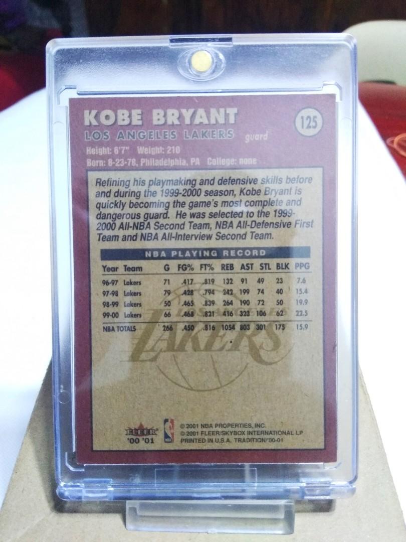 Kobe Bryant Fleer Tradition Autographic 01' (Category: Vintage Collectibles) located in Taguig. Submitted by jessiejamesjordans (Listing ID 1089748855, Image 2). Description: Kobe Bryant Fleer Tradition Facsimile Autograph, comes on my personal collecrion since 90's. Good on your collections or Kobe Bryants card investments. Actual picture of the item, pls do check the picture and videos upon purchase. I am not expert on card grading but, what yo