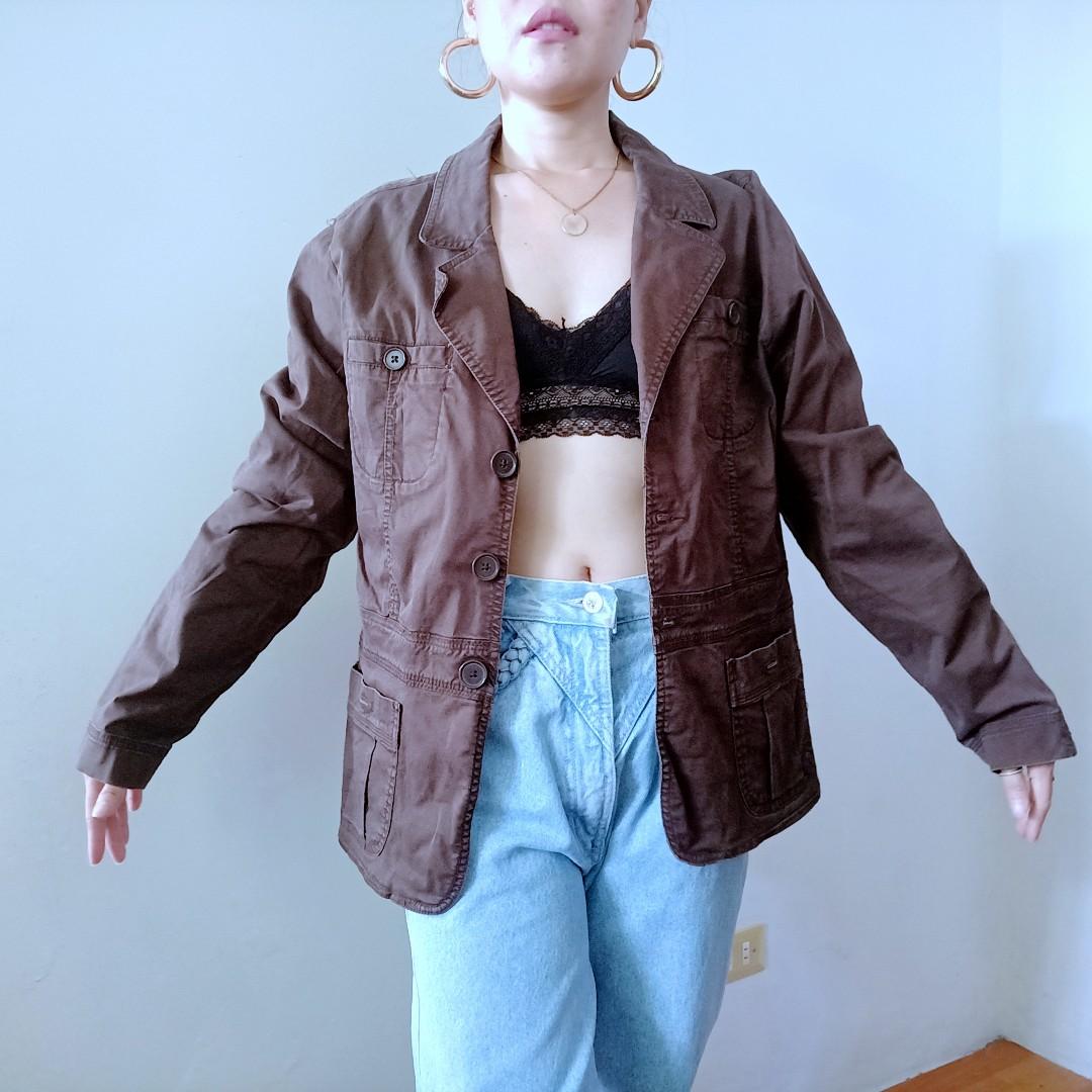LADY HATHAWAY DESIGN STUDIO BROWN LIGHTWEIGHT JACKET