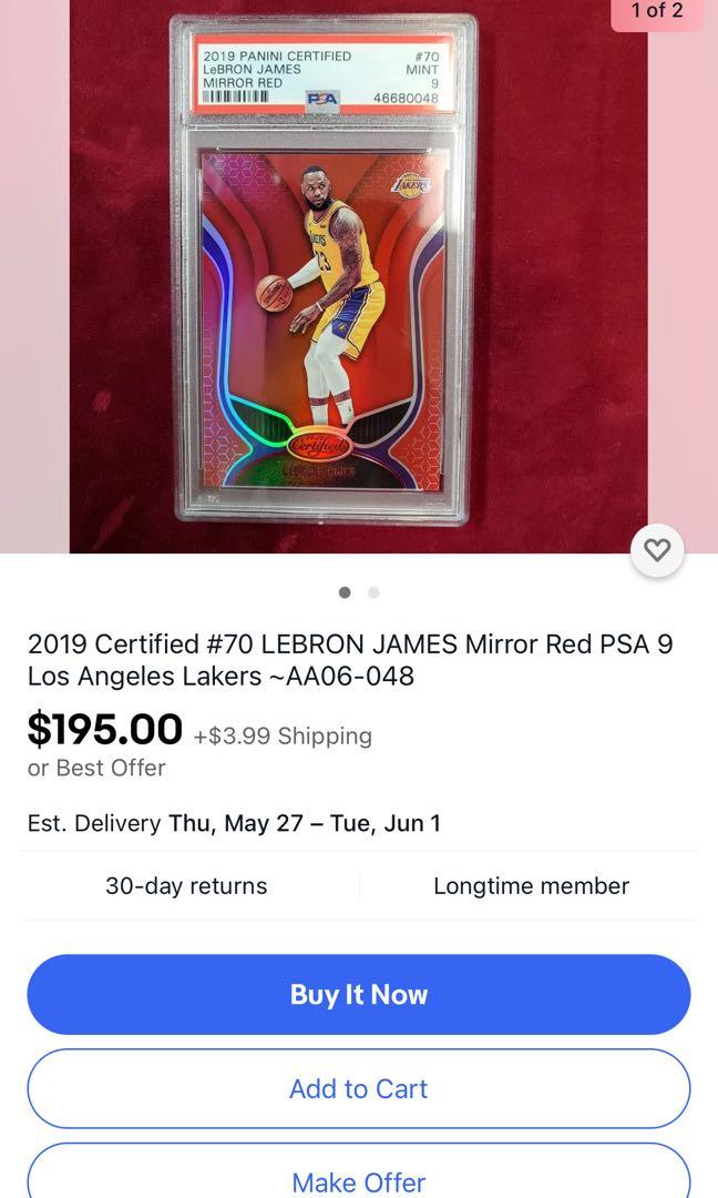 Lebron James PSA 9 (Category: Game Gift Cards & Accounts) located in Pasig City. Submitted by cassiddy (Listing ID 1089621557, Image 3). Description: Lebron James! Prizm raw: 3k Express lane: 2.7k Optic: 2.7k Prizm: 6k Certified Red: 9k Pink panini raw: 300 Revo: 1k Pm me!.
