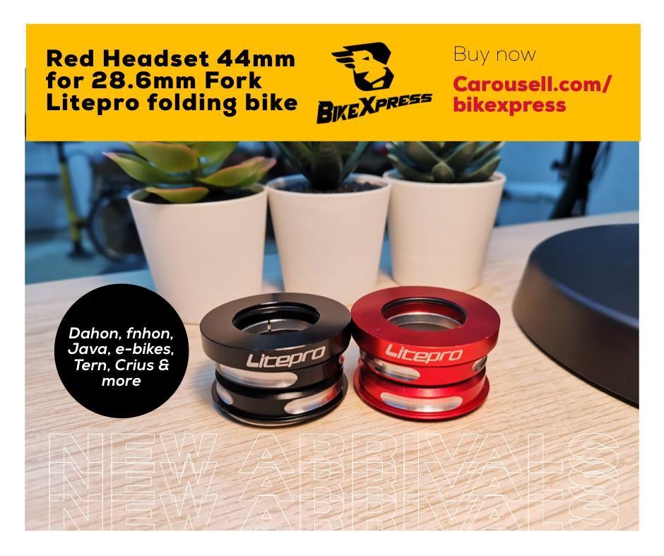 Litepro 44mm headset Sealed Bearing for Foldable bike Red Black Color