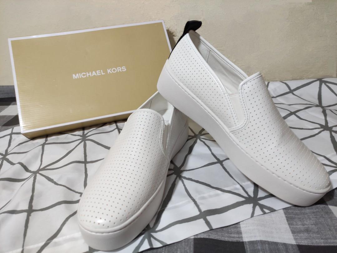 Michael Kors White Shoes Women s Fashion Footwear Sneakers on