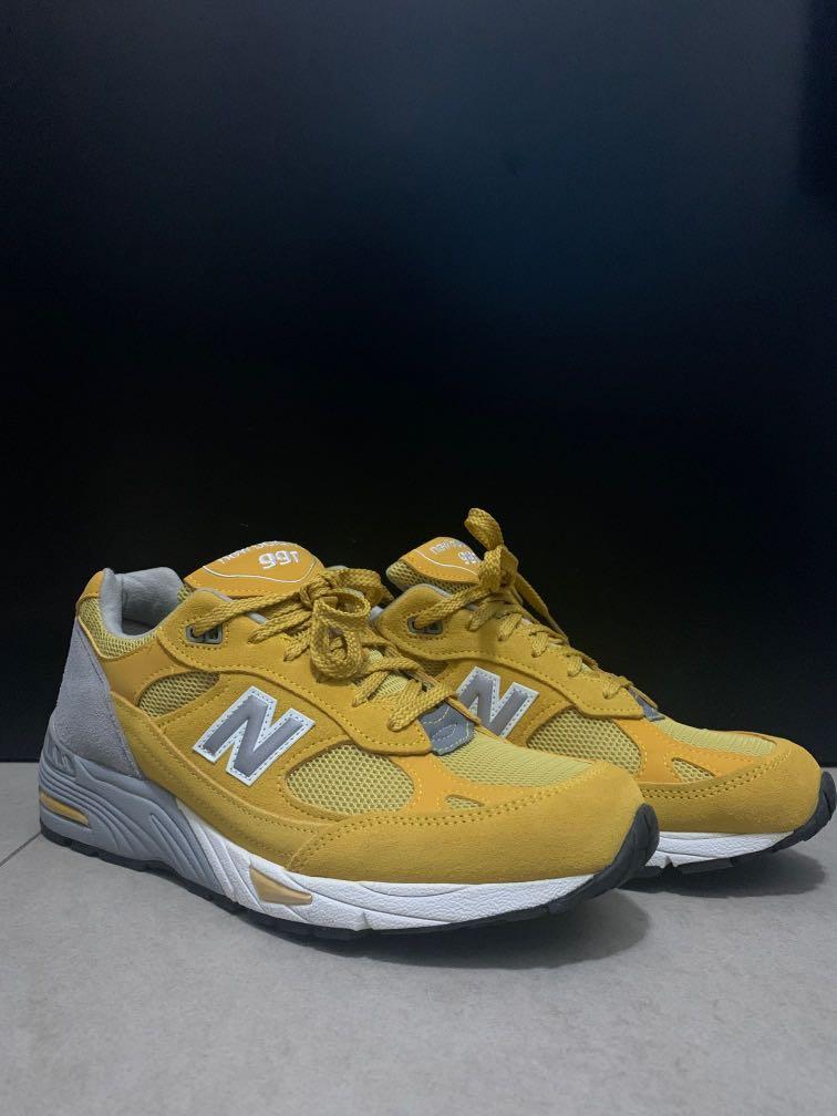 New balance 991 grey yellow Carousell