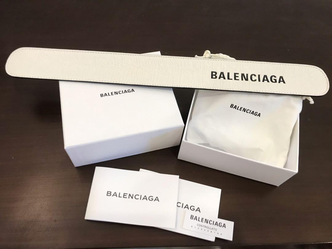 New Rare BALENCIAGA White Leather Cycle Snap Bracelet Virgil abloh Designer Accessory, Luxury, Accessories on Carousell
