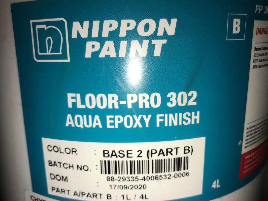 Nippon paint FloorPro 302 AQua Epoxy Finish, Everything Else on Carousell