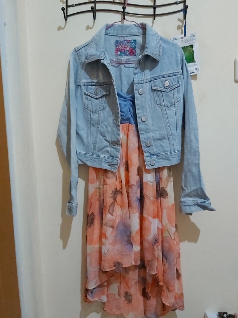 Dress Dan Jaket Jeans / Jeans korea high waist shopee haul (celana, rok