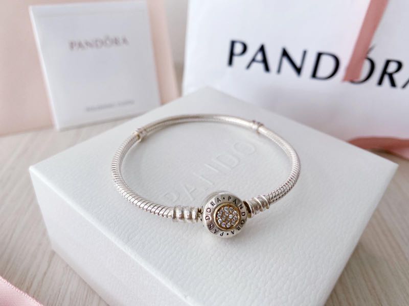 Pandora moments logo clasp snake chain bracelet new arrivals
