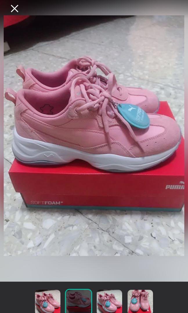Puma shoes soft foam pink size 39, Fesyen Wanita, Sepatu di Carousell