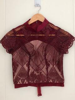 setelan baju merah