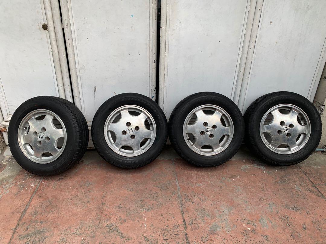 Stock Honda Civic 1996 VTI Mags with GoodYear tires, Car Parts
