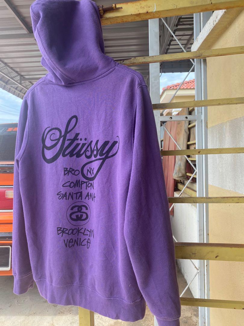 stussy world tour hoodie (purple), Men