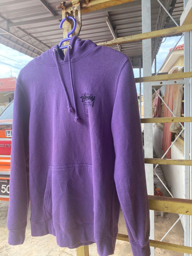 stussy world tour hoodie (purple), Men